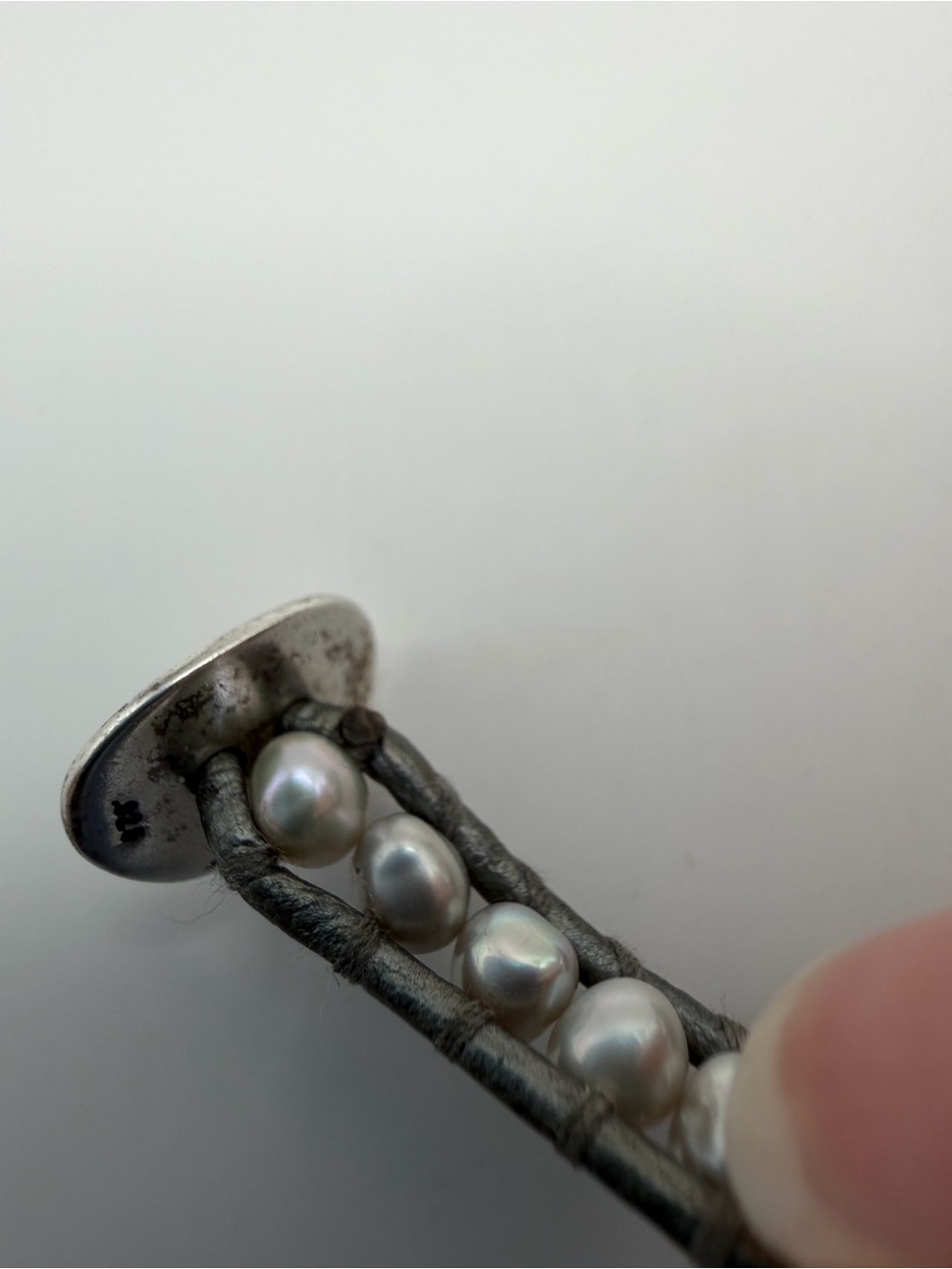 Chan Luu Gray Leather Wrap Bracelet with Gray Pearls - Picture 14 of 15